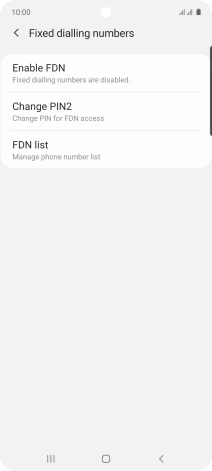 Press Enable FDN.