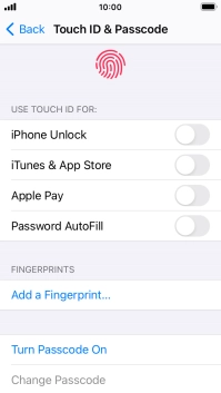 Press Add a Fingerprint... and follow the instructions on the screen to add your fingerprint.