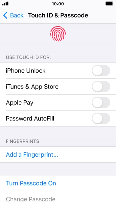 Press Add a Fingerprint... and follow the instructions on the screen to add your fingerprint.
