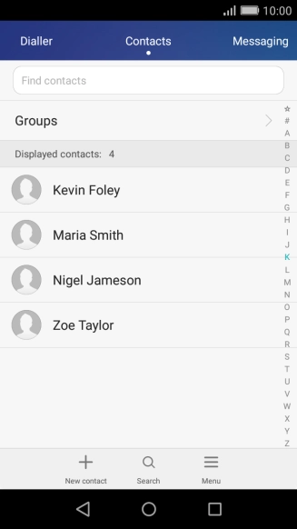 Press New contact.