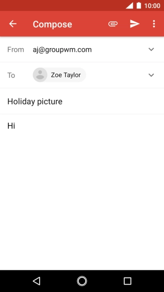 Press the attachment icon.
