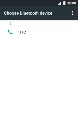Press the required Bluetooth device and wait while the file is transferred.