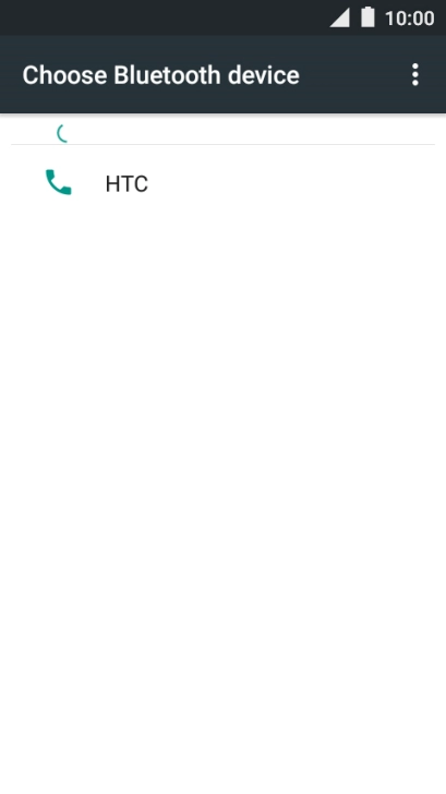 Press the required Bluetooth device and wait while the file is transferred.