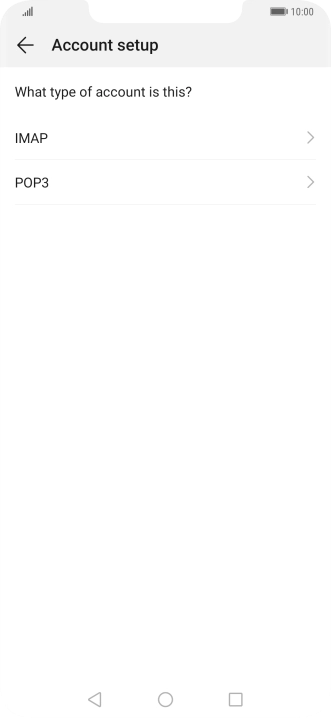 Press IMAP.