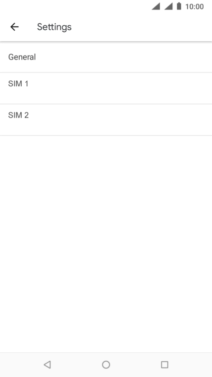 Press the name of the SIM.