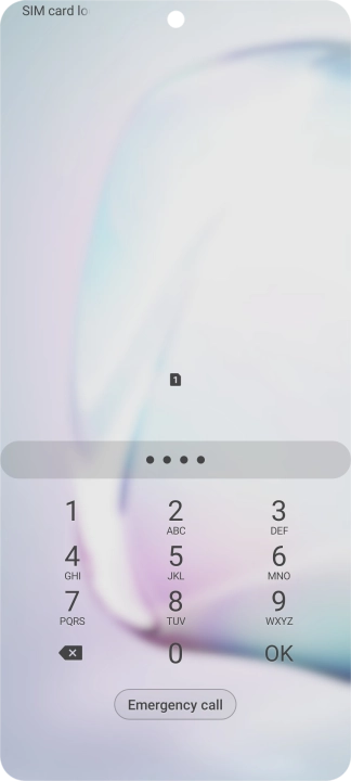 If you're asked to key in your PIN, do so and press OK.