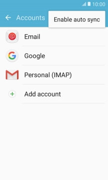 Press Enable auto sync to turn on the function.