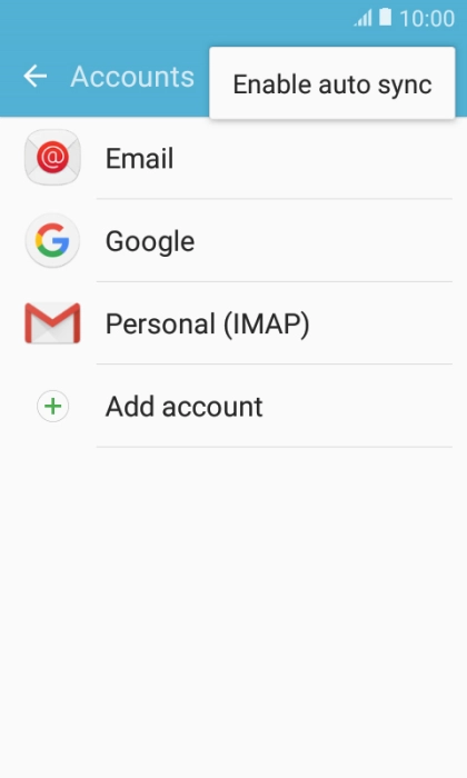 Press Enable auto sync to turn on the function.