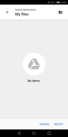 To create a new folder, press the new folder icon and follow the instructions on the screen to create a new folder.