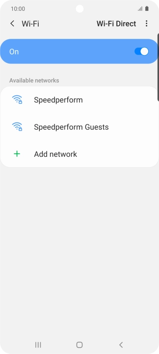 Press the menu icon.