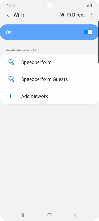 Press the menu icon.