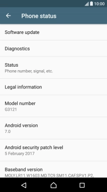 Press Software update. If a new software version is available, it's displayed. 
Follow the instructions on the screen to update the phone software.