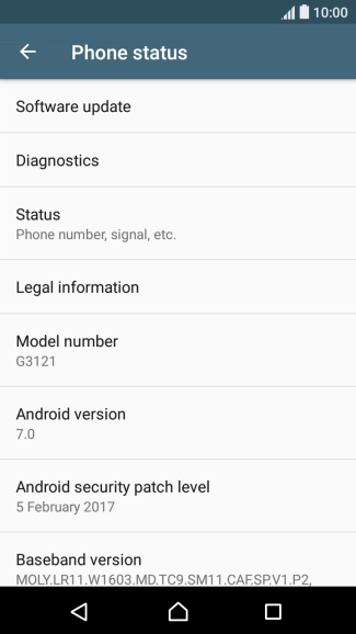 Press Software update. If a new software version is available, it's displayed. 
Follow the instructions on the screen to update the phone software.