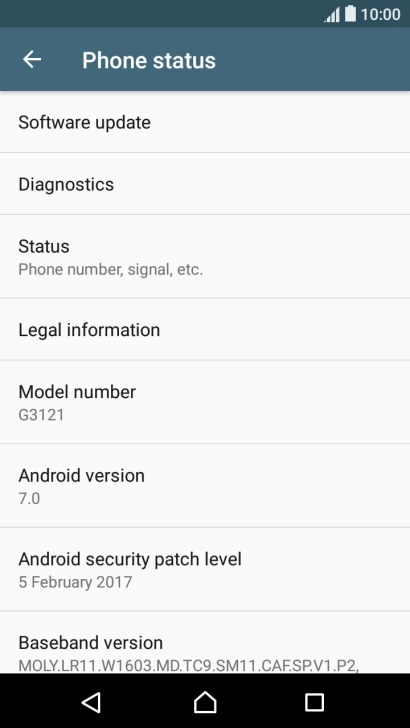 Press Software update. If a new software version is available, it's displayed. 
Follow the instructions on the screen to update the phone software.