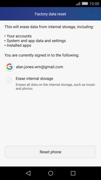 Press Reset phone.