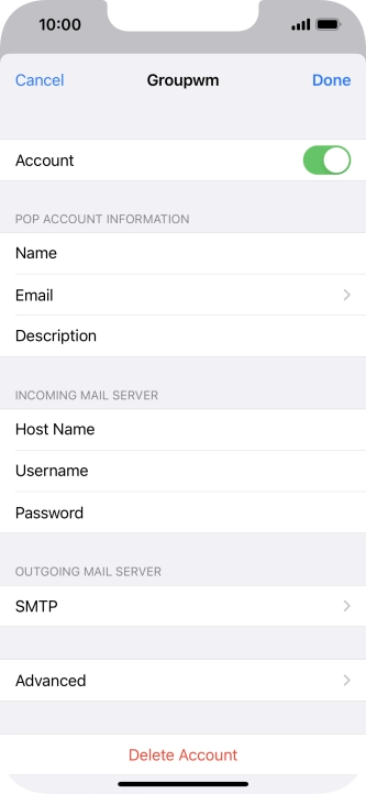 Press SMTP.