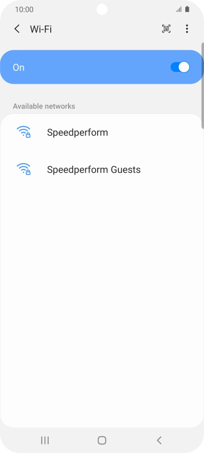 Press the required Wi-Fi network.