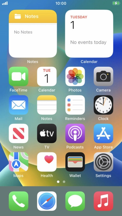 When the battery charging icon is displayed, the battery is charging.