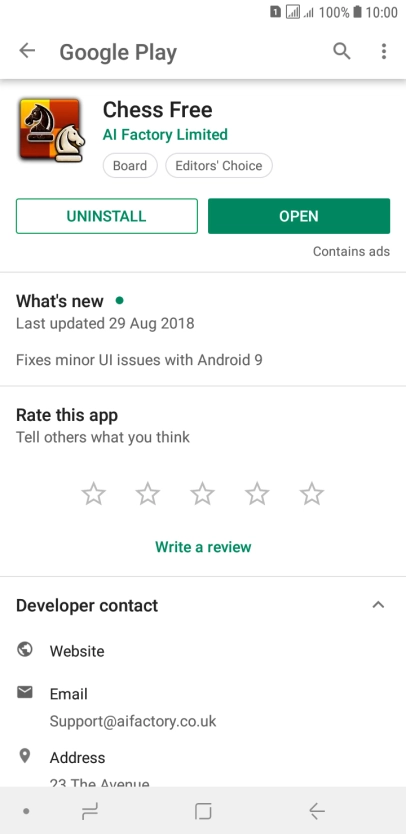 Press UNINSTALL.