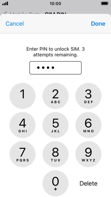 Key in your PIN and press Done.