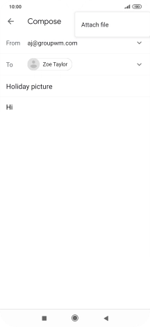 Press Attach file and go to the required folder.