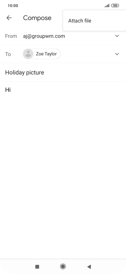 Press Attach file and go to the required folder.