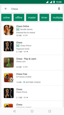 Press the required app.