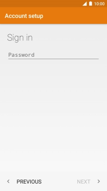 Press Password and key in the password for your email account.