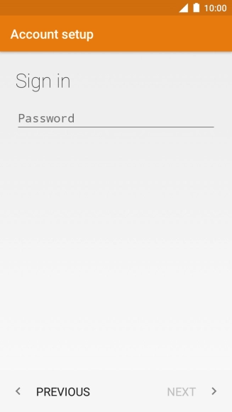 Press Password and key in the password for your email account.
