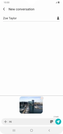 Press the send icon when you've finished your picture message.