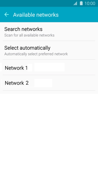Press the required network.
