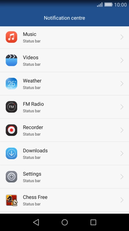 Press the required app.