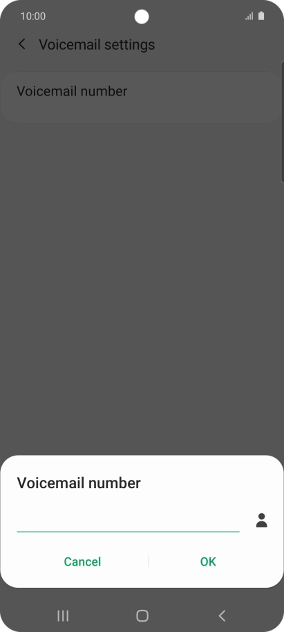 Key in (prefix) 5 (your phone number) and press OK.