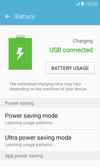Press Power saving mode.