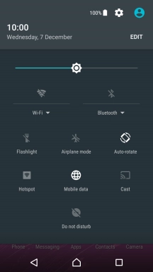 Press the settings icon.