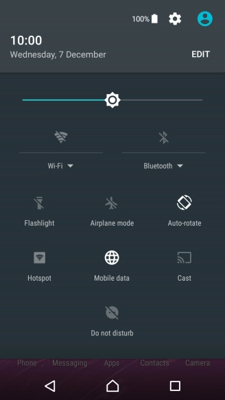 Press the settings icon.