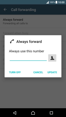 Press TURN OFF.