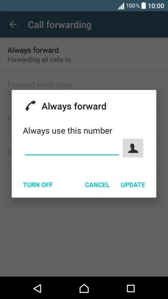 Press TURN OFF.