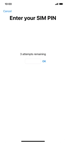 If your SIM is locked, key in your PIN and press OK.