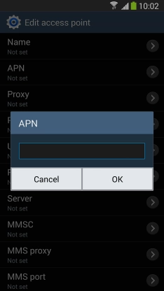 Key in mms.vodafone.net and press .
