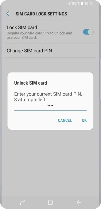 Key in your PIN and press OK.