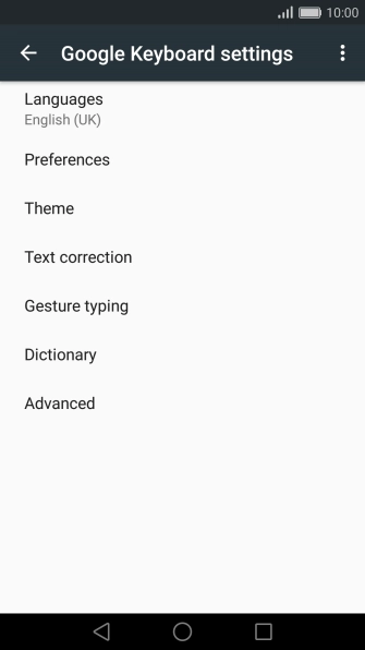 Press Languages.