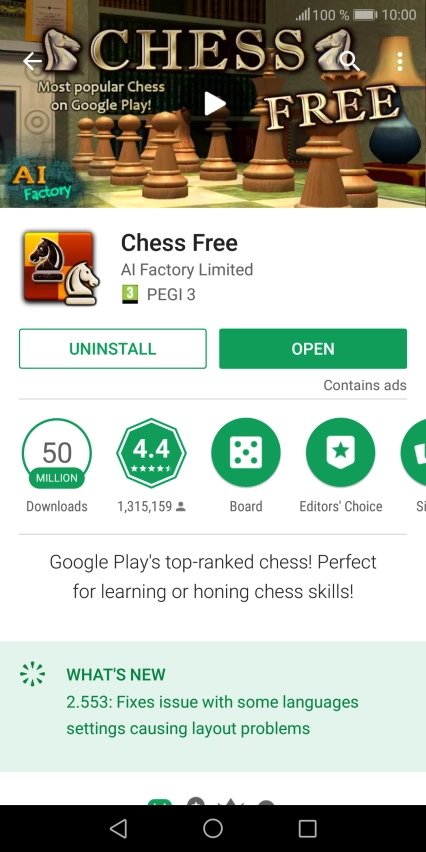 Press UNINSTALL.