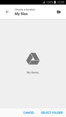 Press SELECT FOLDER.