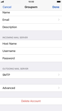 Press SMTP.