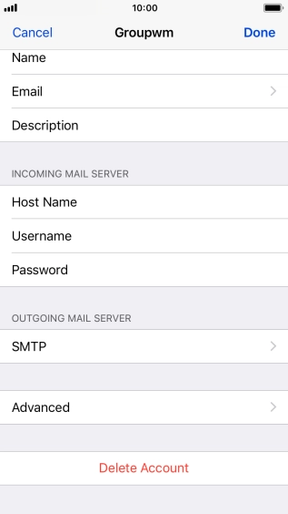 Press SMTP.