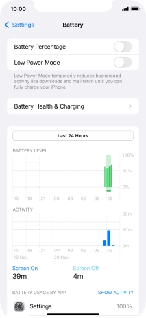 Press the indicator next to 