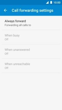 Press the required divert type.