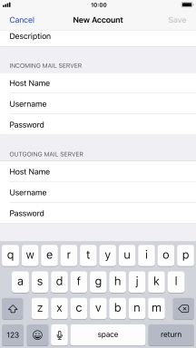 Press Host Name and key in mail.vodafone.ie.