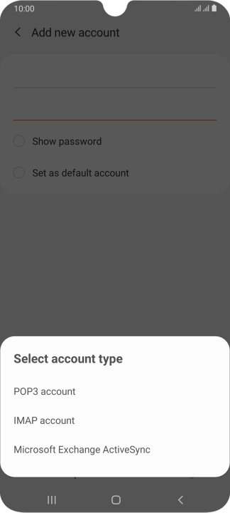 Press IMAP account.